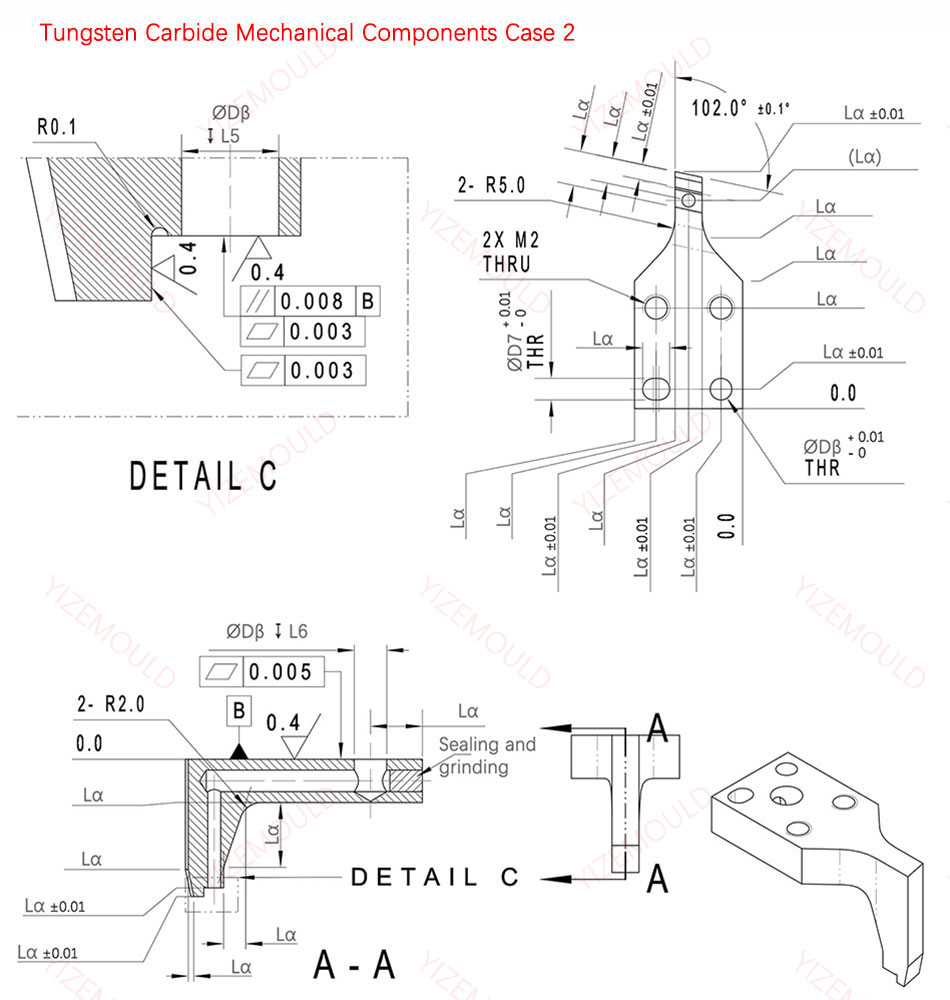 Wolfraamcarbide onderdelen