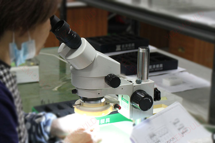 Inspect under a microscope after polishing