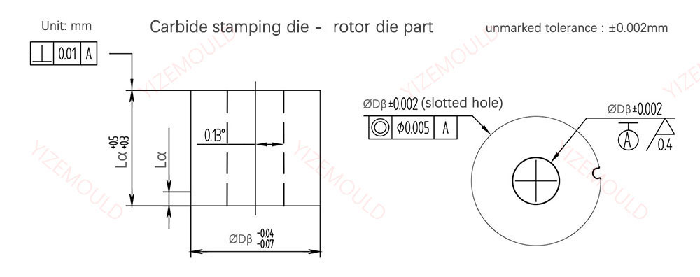 Matriz de estampagem de metal duro - peça de matriz de rotor